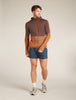 Mens Merino Blend 200 Realfleece™ Descender LS Zip Hoodie Carob Dusty Clay BA56VZ