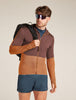 Mens Merino Blend 200 Realfleece™ Descender LS Zip Hoodie Carob Dusty Clay BA56VZ