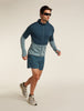 Mens Merino Blend 200 Realfleece™ Descender LS Zip Hoodie Abyss/Blue Ash BA56VZ