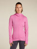 Womens Merino 260 Quantum Long Sleeve Zip Hoodie Pop BA56XR