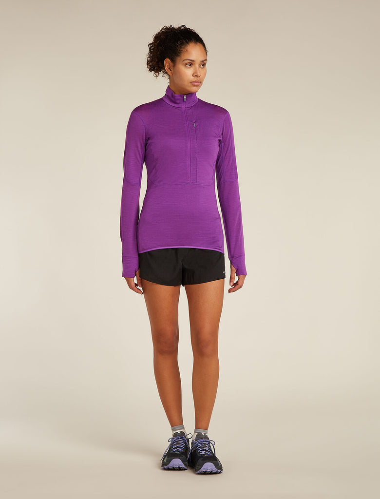 Womens Merino Blend 200 Realfleece™ Descender L S Half Zip Jacket Passion BA56YM