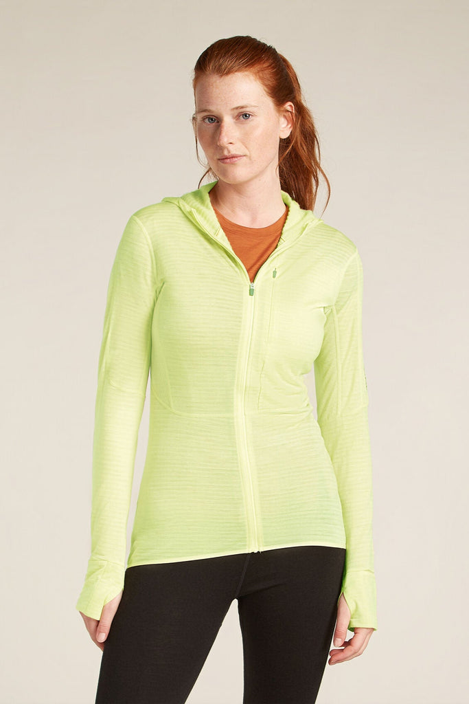 Womens Merino Blend 200 Realfleece™ Descender LS Zip Hoodie Citrine BA56YN