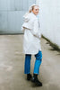 Womens Rain Coat-Billie-Ice Crystal with Big Cat Blur