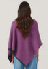 Womens Two Tone Poncho  Lilac/Slate 1623
