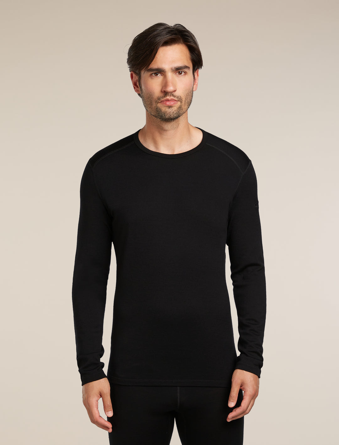 Mens Merino 260 Tech LS Crew Neck Thermal Top Black 104371