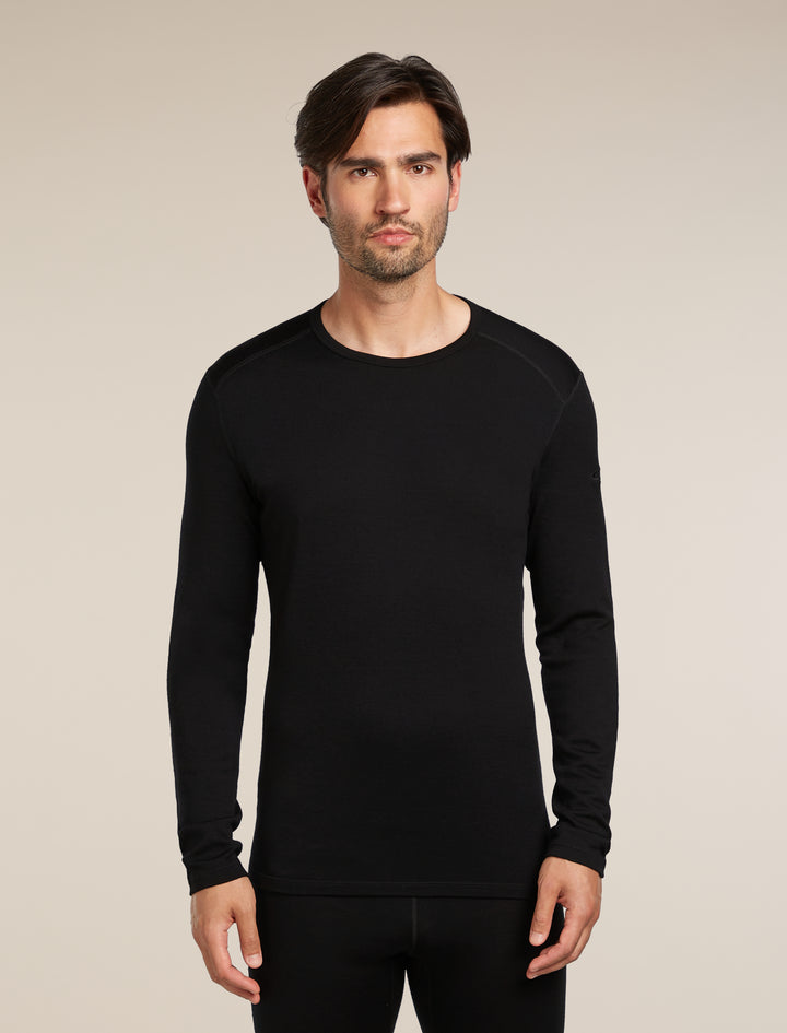 Mens Merino 260 Tech LS Crew Neck Thermal Top Black 104371