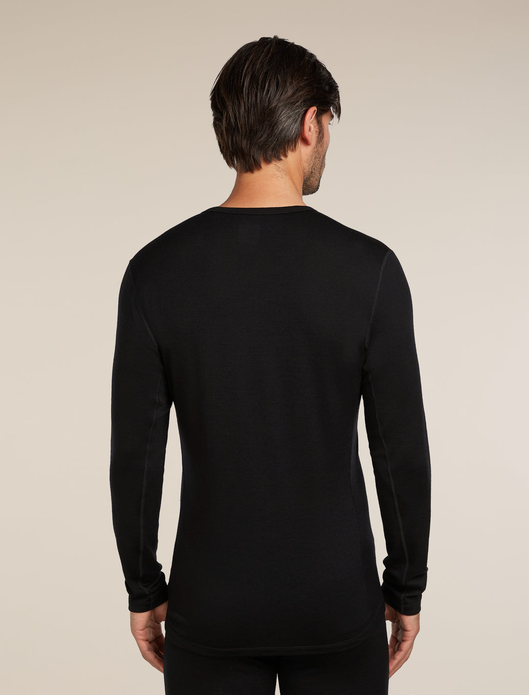 Mens Merino 260 Tech LS Crew Neck Thermal Top Black 104371