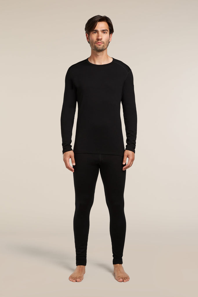 Mens Merino 260 Tech LS Crew Neck Thermal Top Black 104371