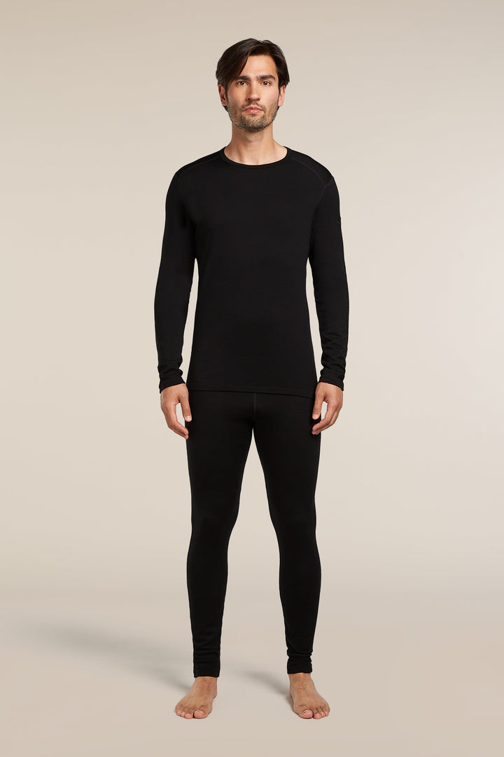 Mens Merino 260 Tech LS Crew Neck Thermal Top Black 104371
