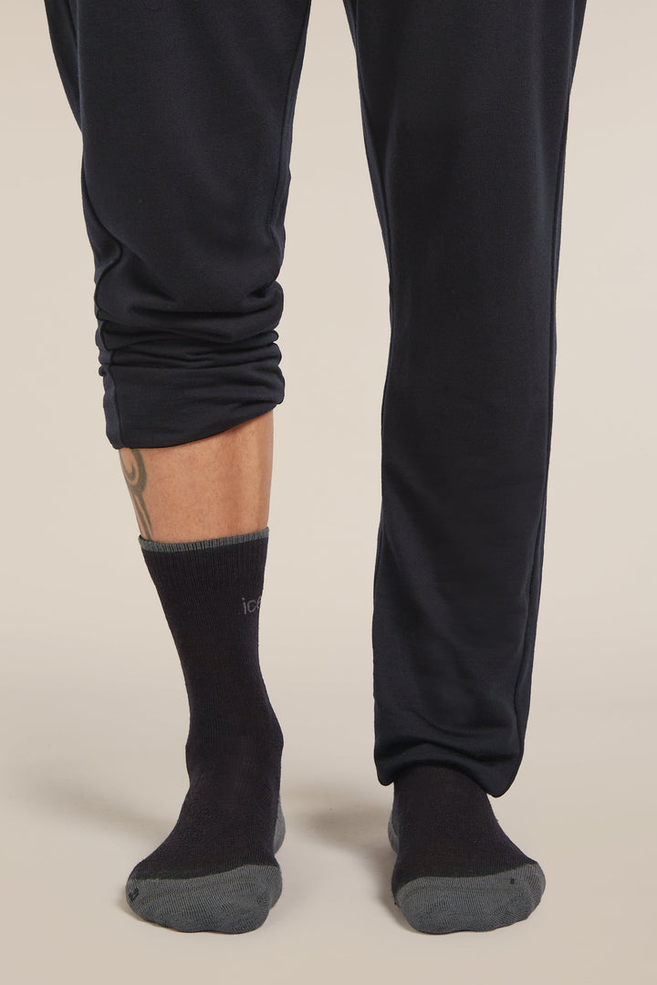 Mens Merino Hike+ Light Crew Socks Black/Obsidian 0A578O
