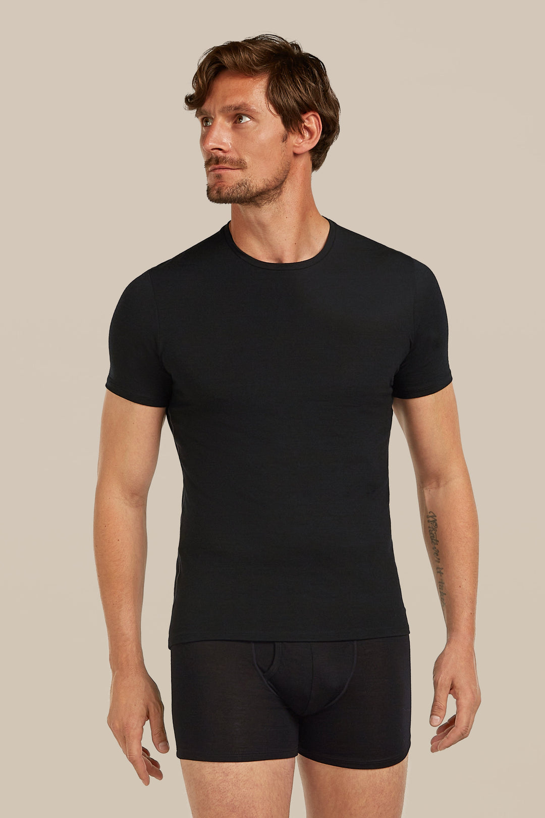 Mens Anatomica SS Crewe Black 103033