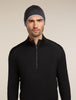 Adult Unisex Merino Reversible Pocket Hat Black/Gritstone Heather  IBM200