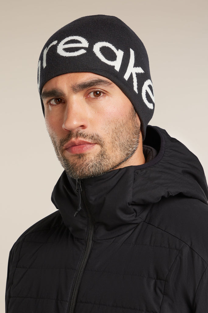 Adult Unisex Merino Icebreaker Beanie Black  0A56SJ