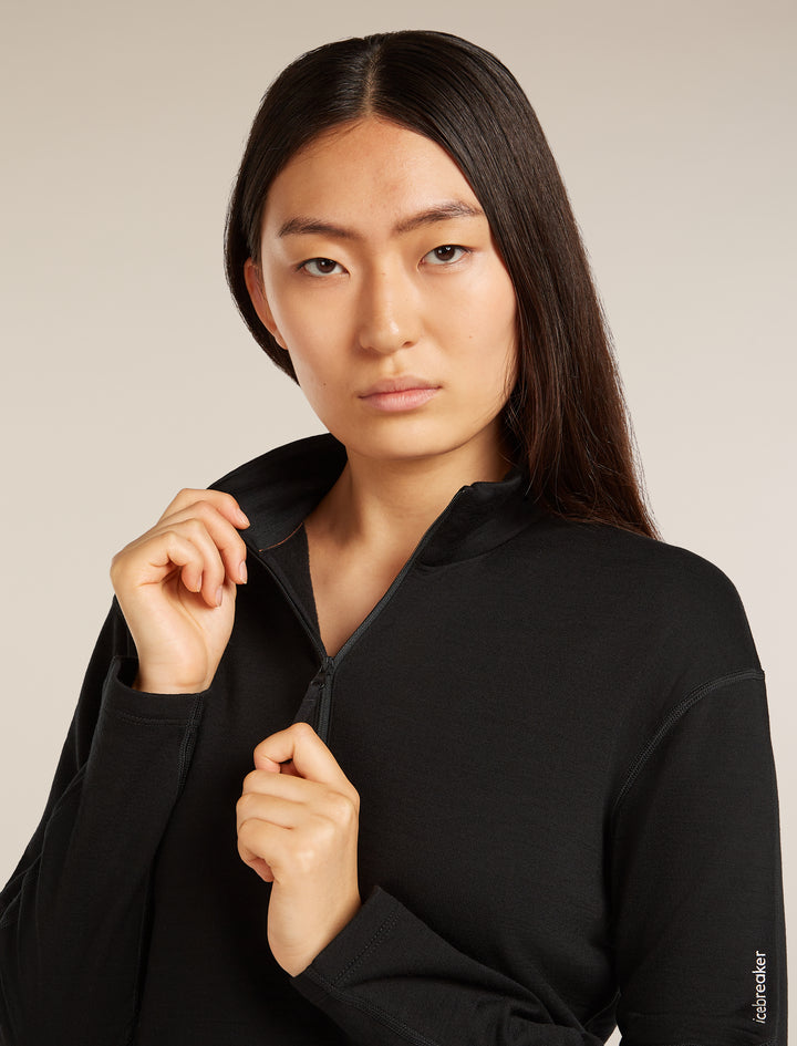 Womens Merino 360 Realfleece™ Elemental LS Half Zip Jacket Black 0A571R