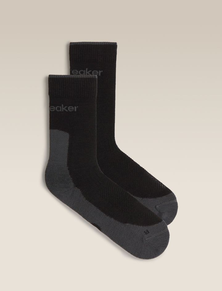 Mens Merino Hike+ Light Crew Socks Black/Obsidian 0A578O