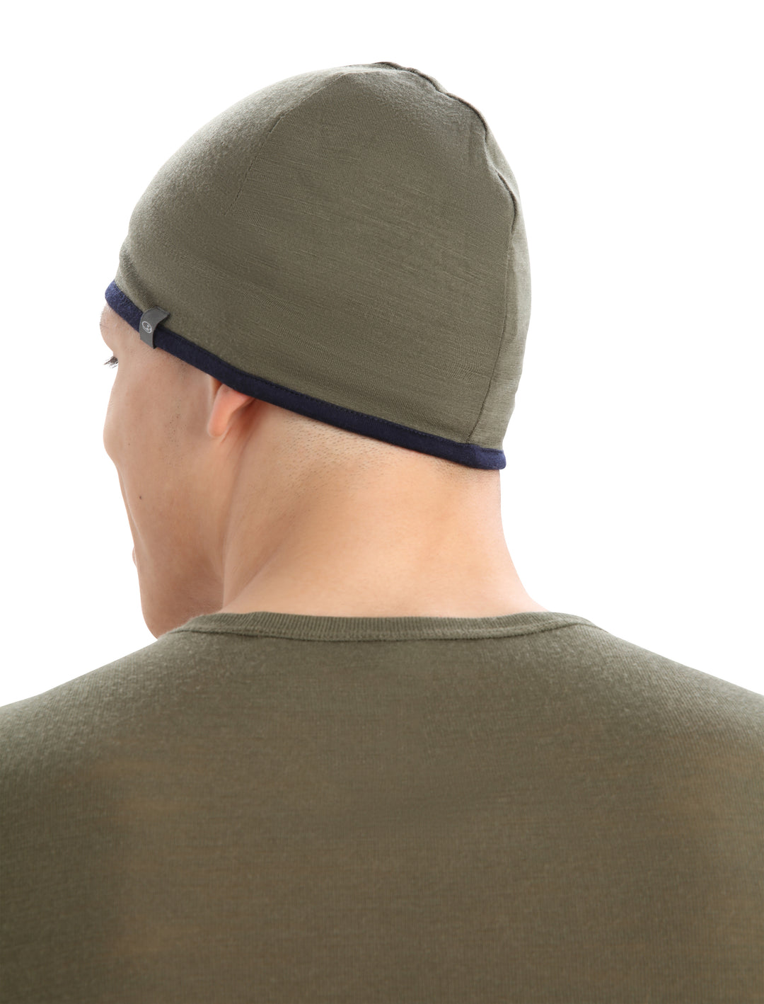 Adult Unisex Merino Reversible Pocket Hat Loden/Midnight Navy IBM200