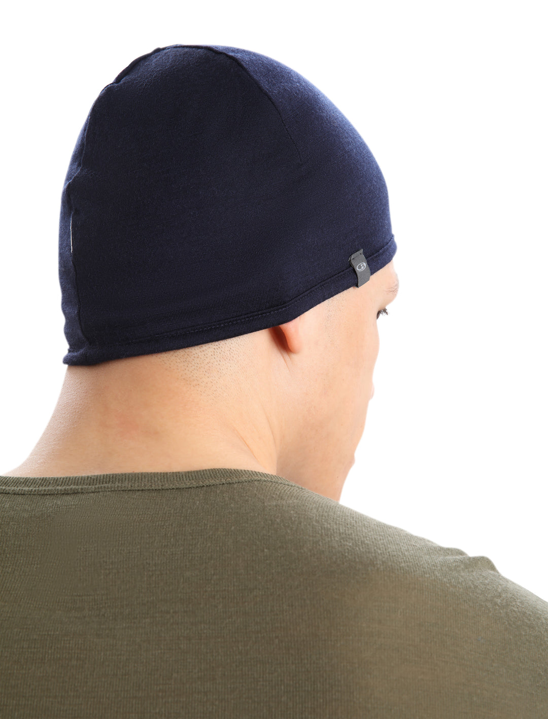 Adult Unisex Merino Reversible Pocket Hat Loden/Midnight Navy IBM200