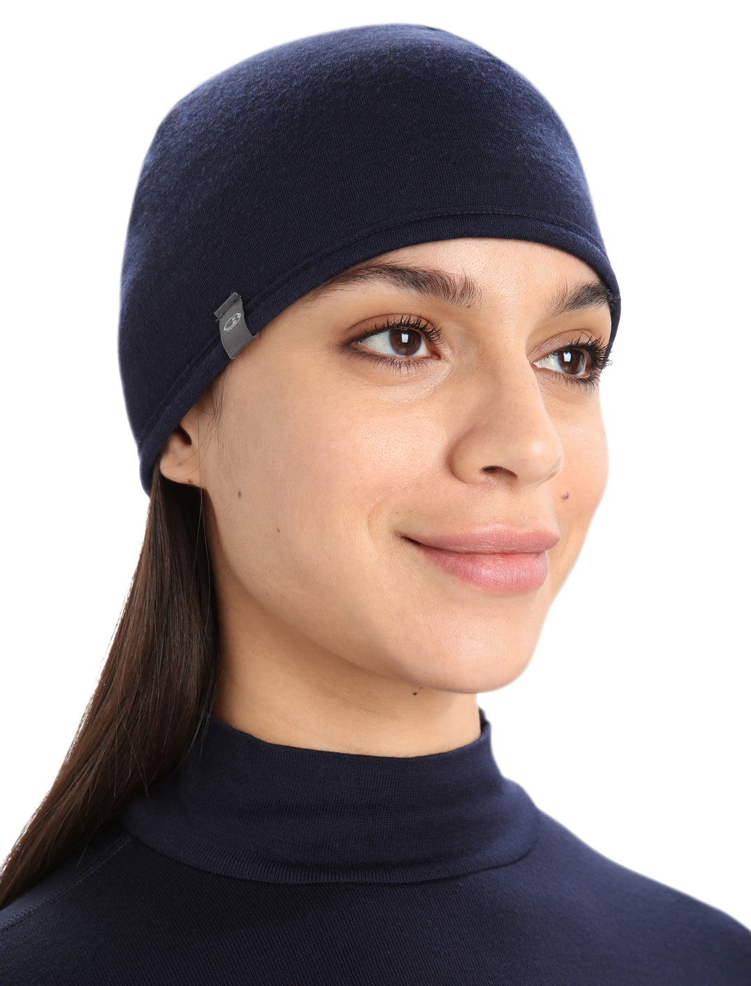 Adult Unisex Merino Reversible Pocket Hat Loden/Midnight Navy IBM200