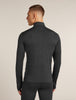 Mens 200 Merino Fine Ace Long Sleeve Half Zip Jet Heather 0A5767