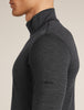 Mens 200 Merino Fine Ace Long Sleeve Half Zip Jet Heather 0A5767