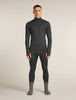 Mens 200 Merino Fine Ace Long Sleeve Half Zip Jet Heather 0A5767