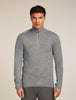 Mens Merino Anniversary Original Long Sleeve Half Zip Metro Heather 0A579D
