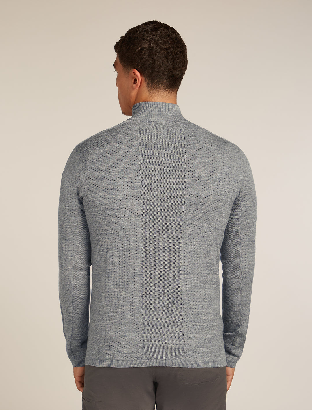 Mens Merino Anniversary Original Long Sleeve Half Zip Metro Heather 0A579D