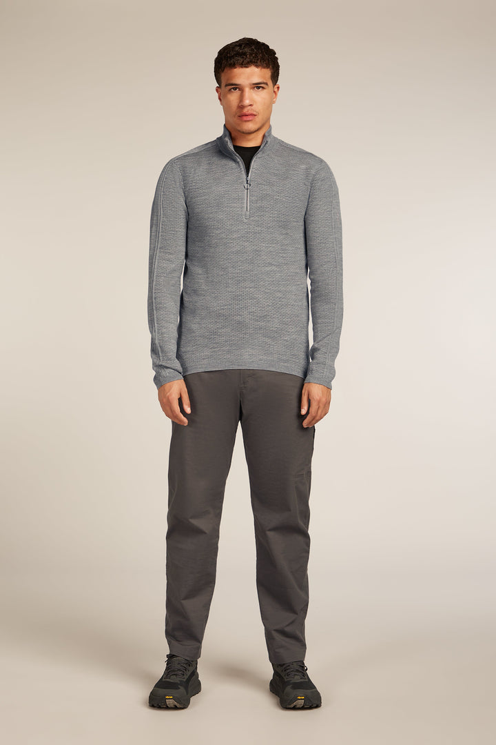 Mens Merino Anniversary Original Long Sleeve Half Zip Metro Heather 0A579D