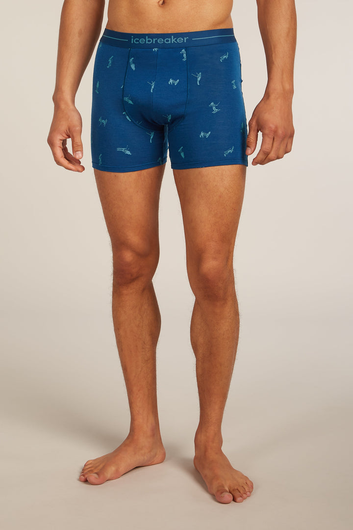 Mens Merino 150 Anatomica Boxers Snow Day Atlantis 0A5734