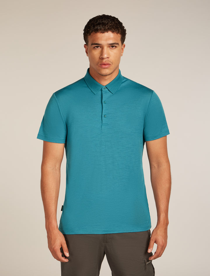 Mens Merino 150 Tech Lite Short Sleeve Polo Topaz 0A56WK