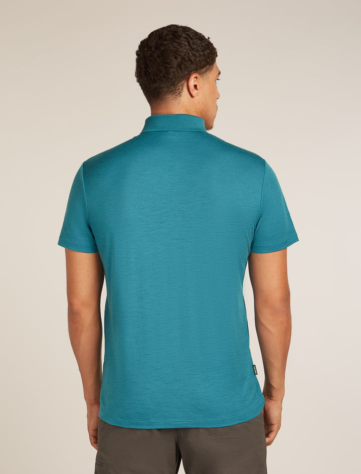 Mens Merino 150 Tech Lite Short Sleeve Polo Topaz 0A56WK