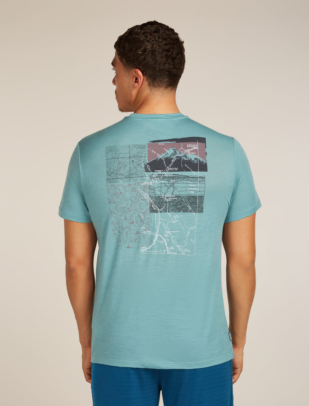 Mens Merino 150 Tech Lite SS Tee Infographic Hydro 0A57BX