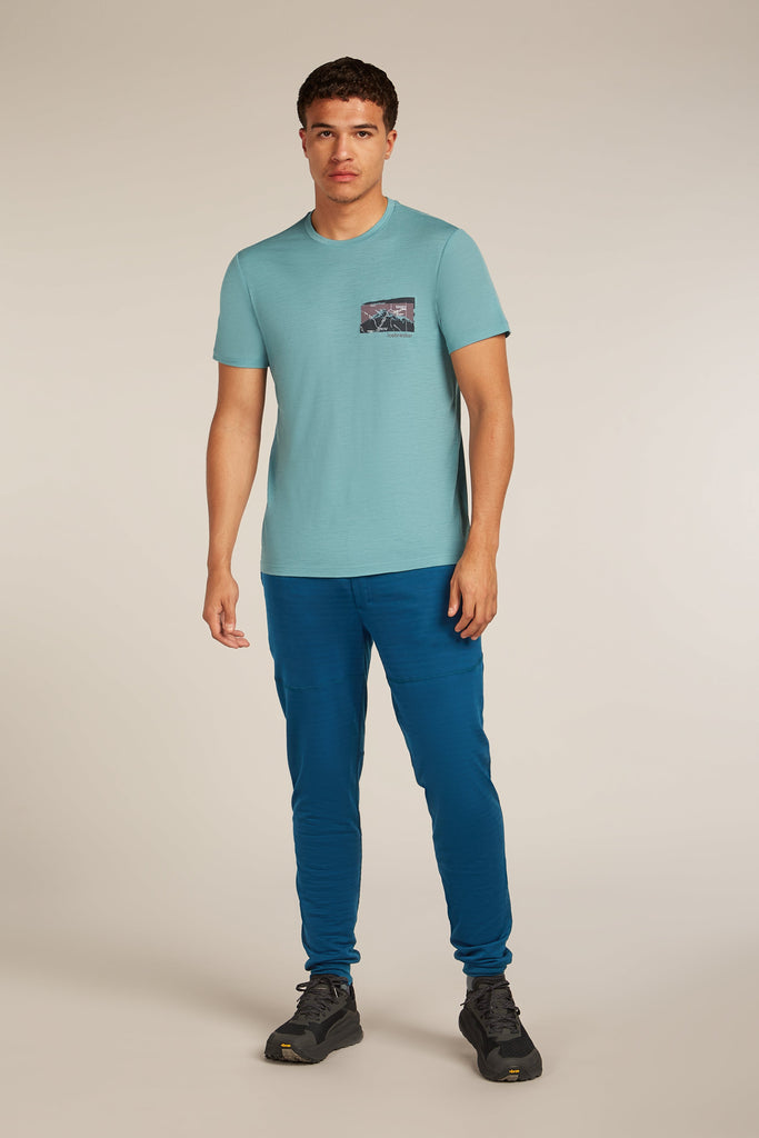 Mens Merino 150 Tech Lite SS Tee Infographic Hydro 0A57BX