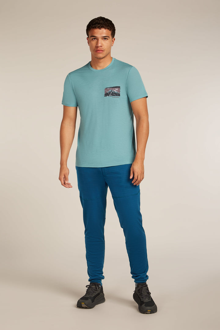 Mens Merino 150 Tech Lite SS Tee Infographic Hydro 0A57BX