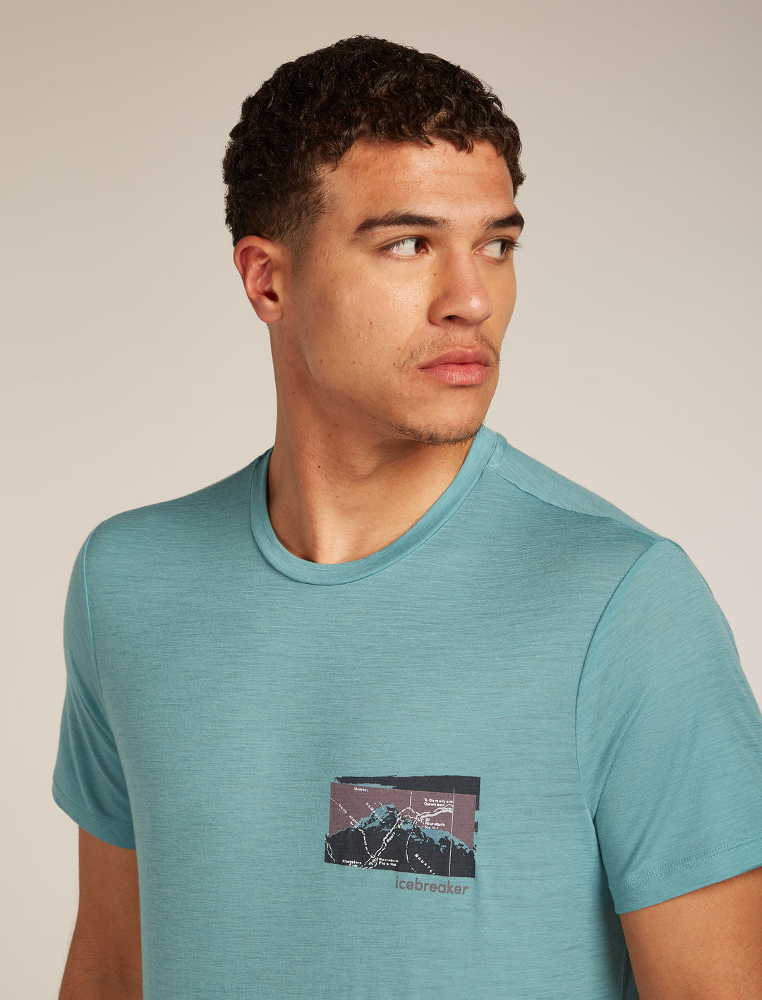 Mens Merino 150 Tech Lite SS Tee Infographic Hydro 0A57BX