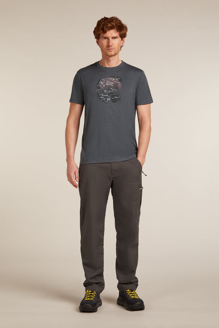 Mens Merino 150 Tech Lite SS Tee Ruapehu Round Obsidian 0A57BT
