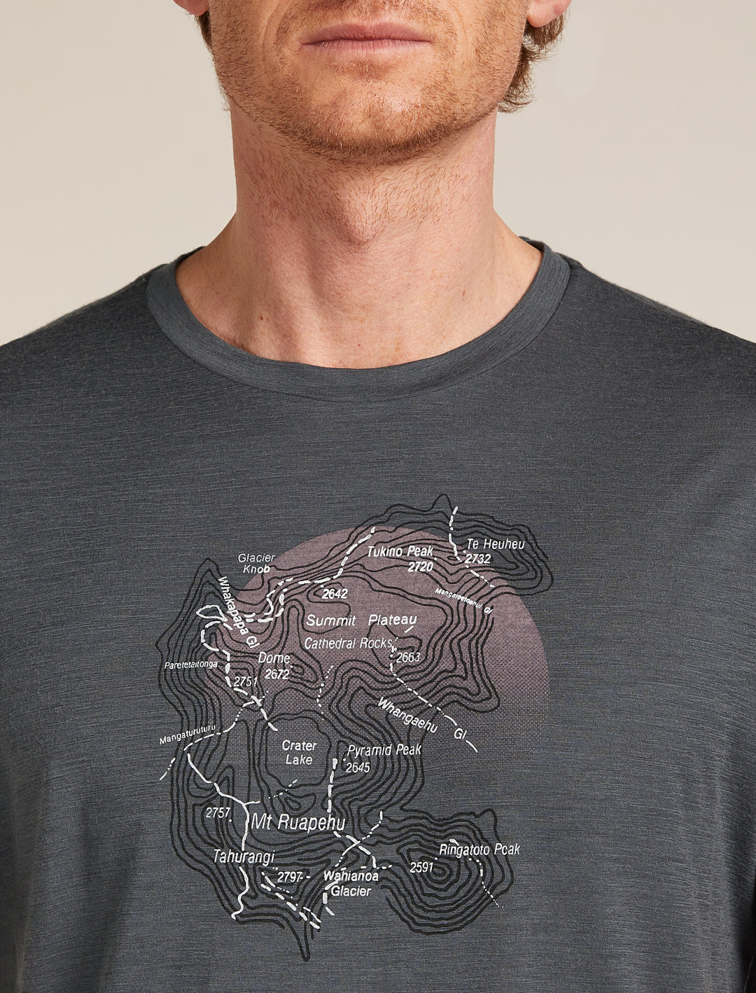 Mens Merino 150 Tech Lite SS Tee Ruapehu Round Obsidian 0A57BT