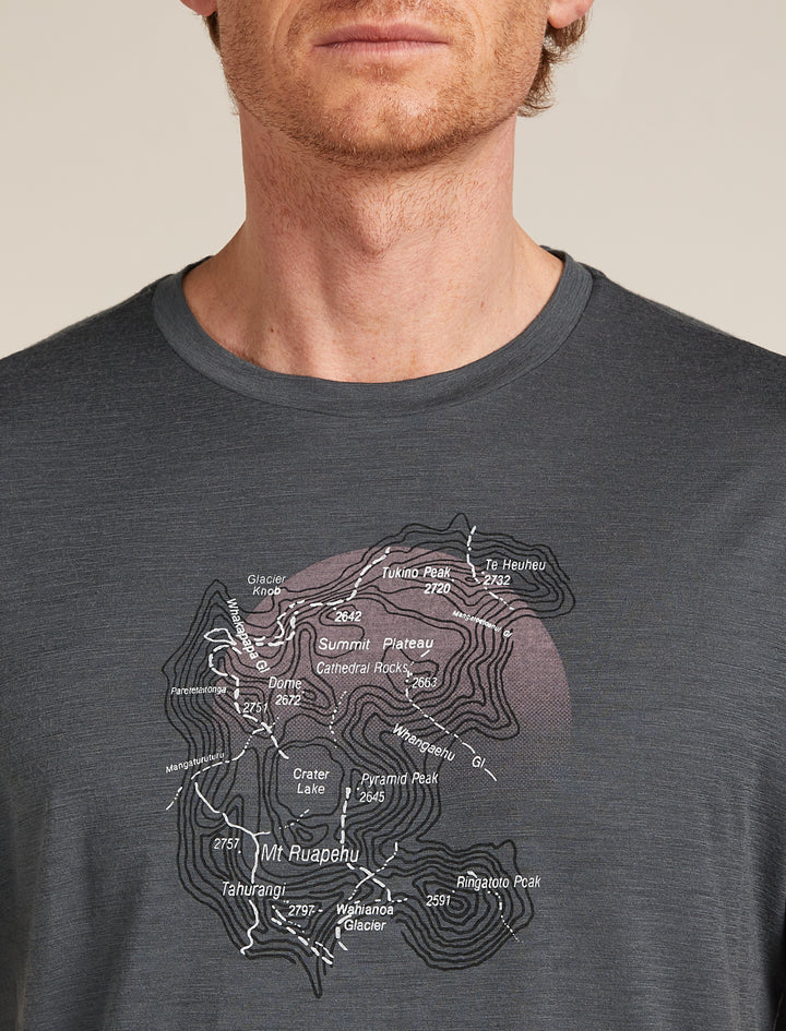 Mens Merino 150 Tech Lite SS Tee Ruapehu Round Obsidian 0A57BT