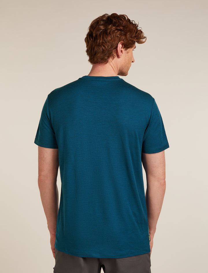 Mens Merino 150 Tech Lite SS Tee Ruapehu Round Atlantis 0A57BT