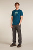 Mens Merino 150 Tech Lite SS Tee Ruapehu Round Atlantis 0A57BT
