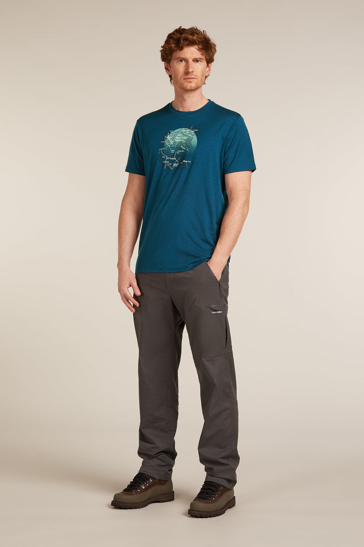 Mens Merino 150 Tech Lite SS Tee Ruapehu Round Atlantis 0A57BT