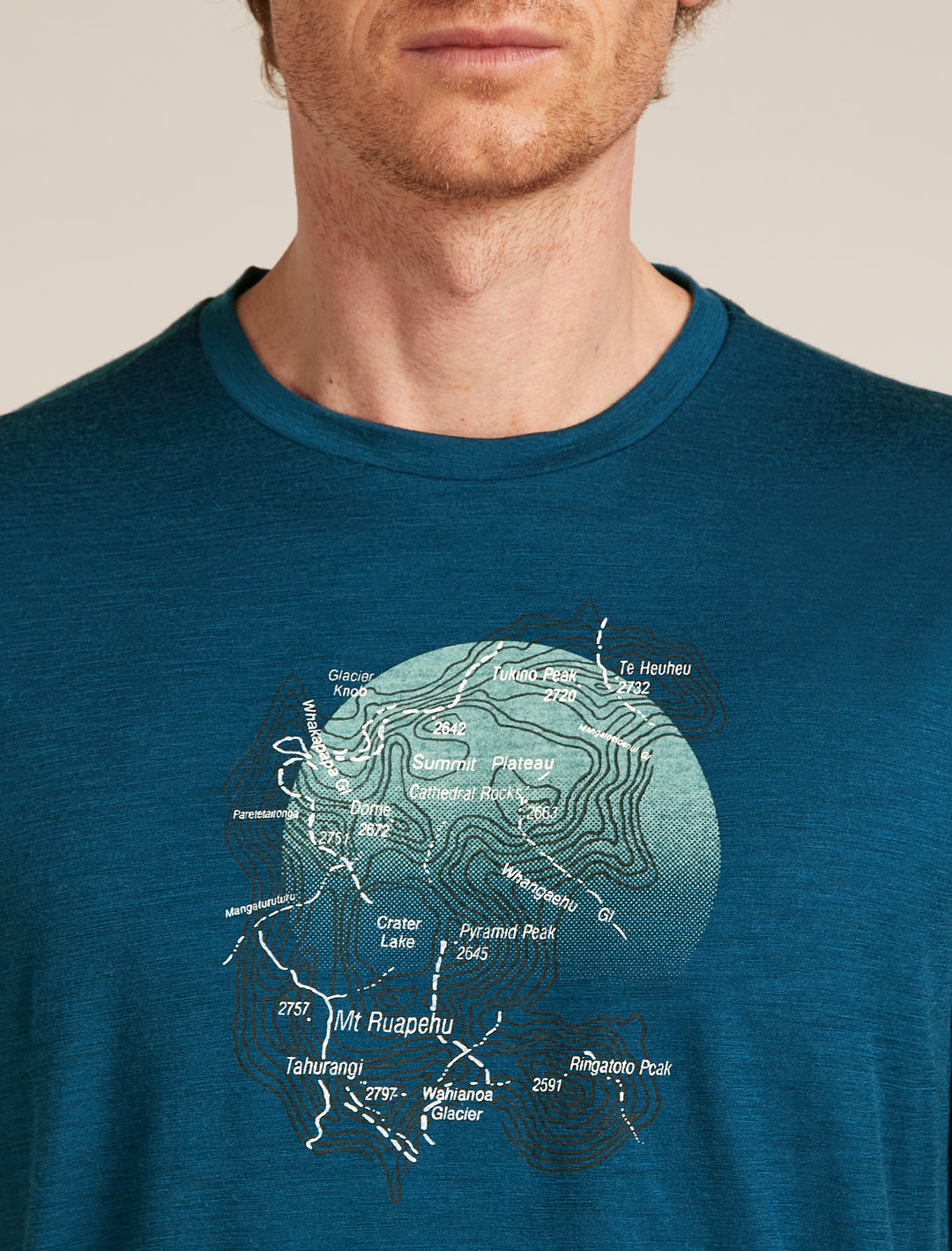 Mens Merino 150 Tech Lite SS Tee Ruapehu Round Atlantis 0A57BT