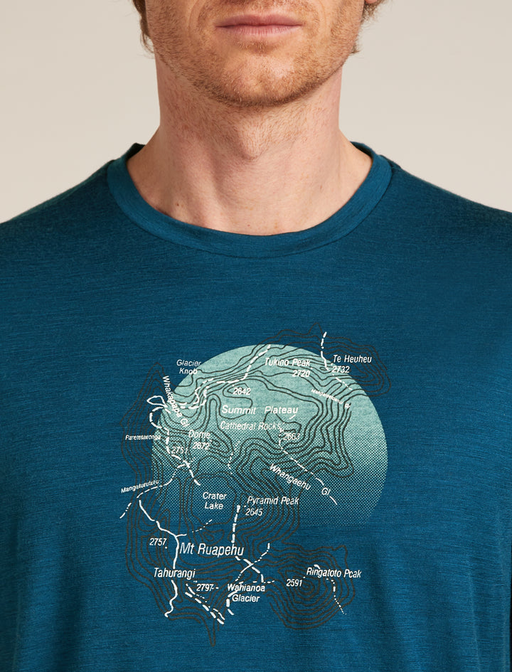 Mens Merino 150 Tech Lite SS Tee Ruapehu Round Atlantis 0A57BT