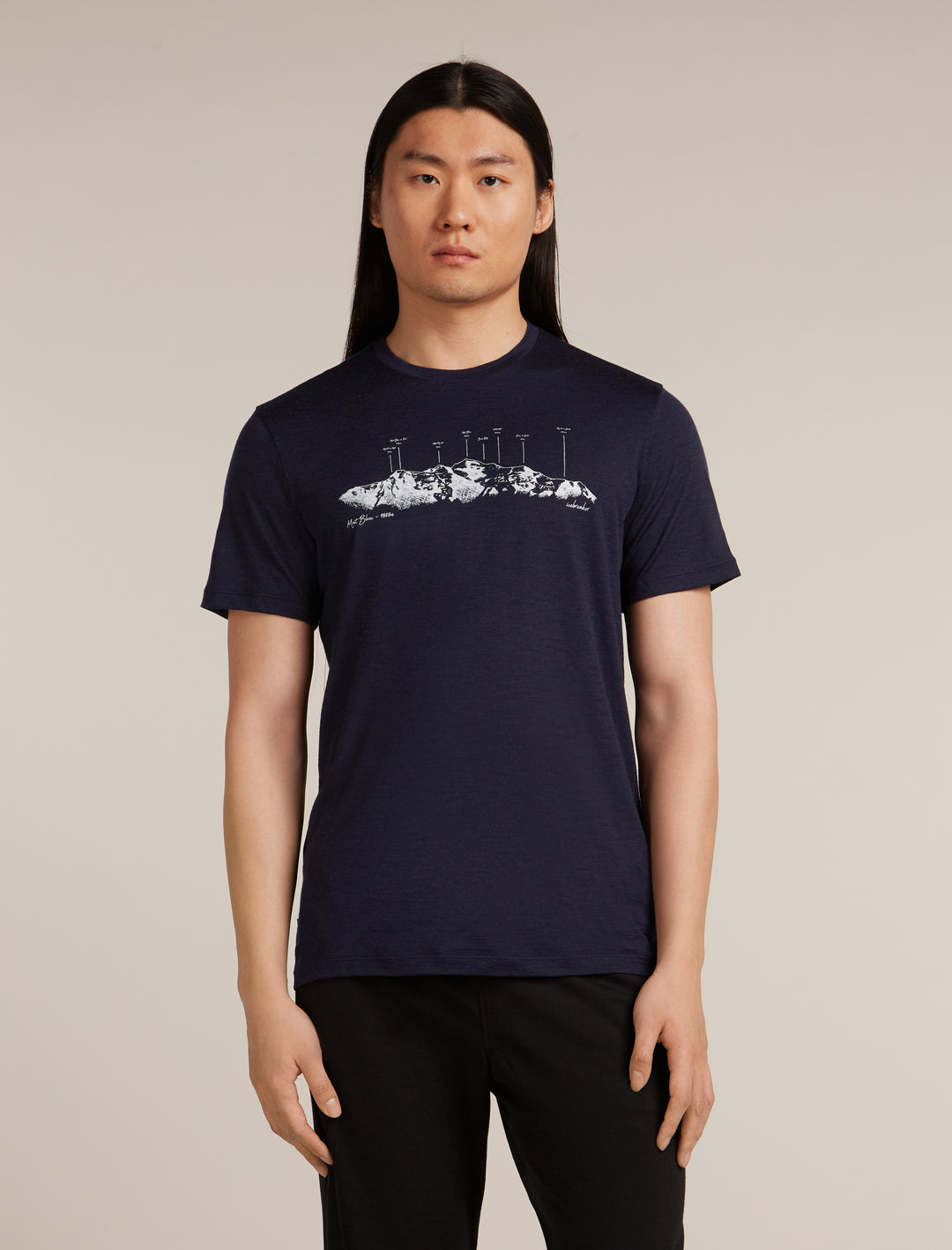 Mens Merino 150 Tech Lite SS Tee The Peaks Midnight Navy 0A57BU