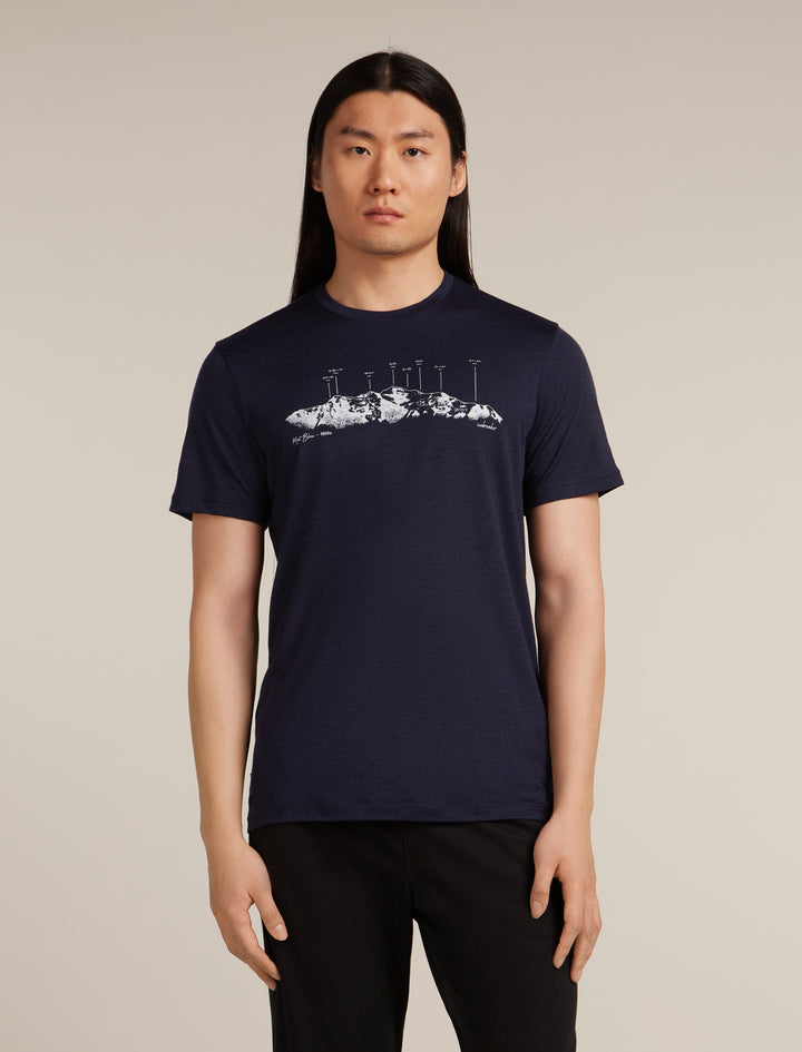 Mens Merino 150 Tech Lite SS Tee The Peaks Midnight Navy 0A57BU