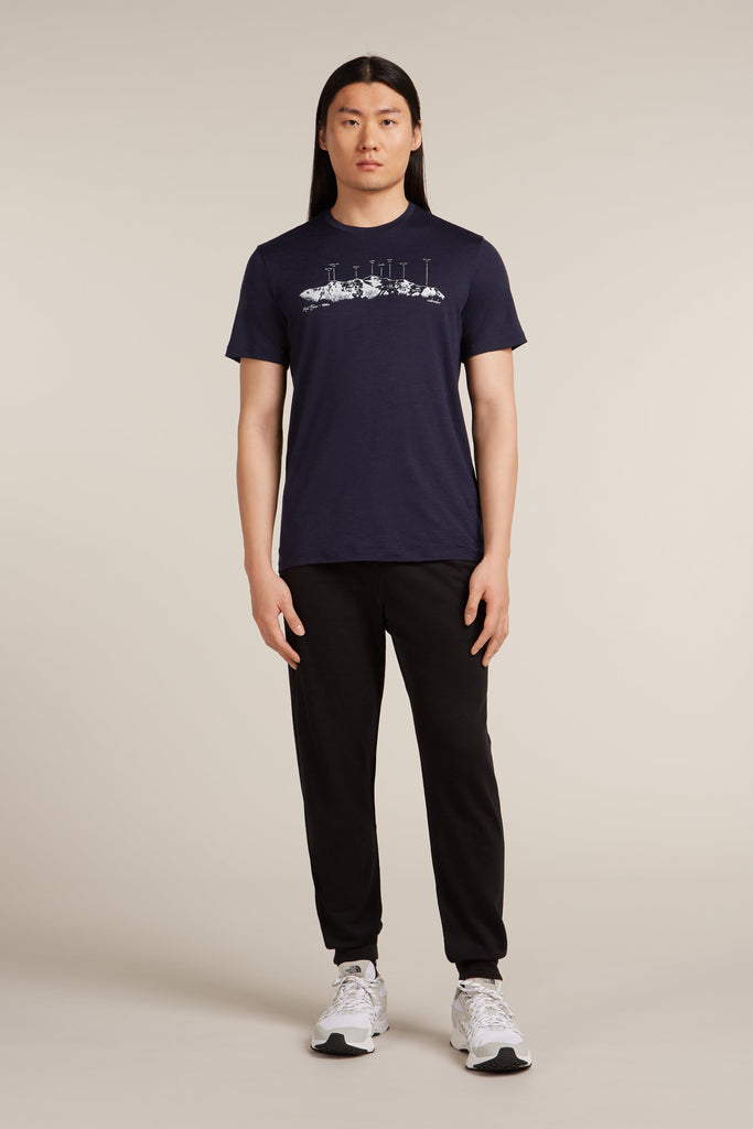 Mens Merino 150 Tech Lite SS Tee The Peaks Midnight Navy 0A57BU