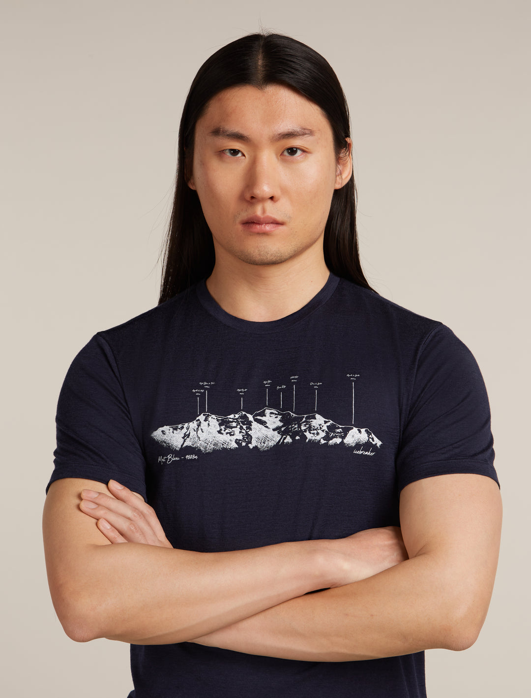 Mens Merino 150 Tech Lite SS Tee The Peaks Midnight Navy 0A57BU