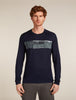 Mens 200 Oasis LS Crewe Elevation Midnight Navy 0A57BD