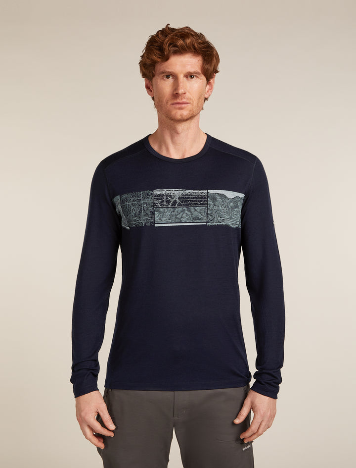 Mens 200 Oasis LS Crewe Elevation Midnight Navy 0A57BD