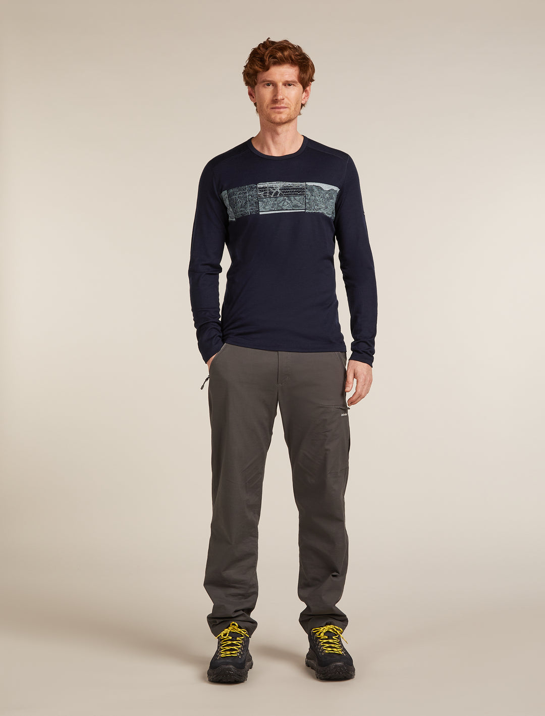 Mens 200 Oasis LS Crewe Elevation Midnight Navy 0A57BD